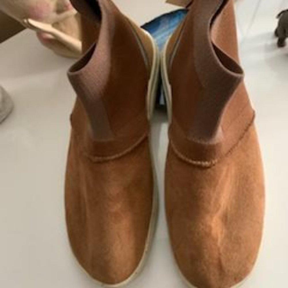 Adno 5.10 Sheepskin Sand Brown High Top Knit Sneakers - Picture 4 of 6